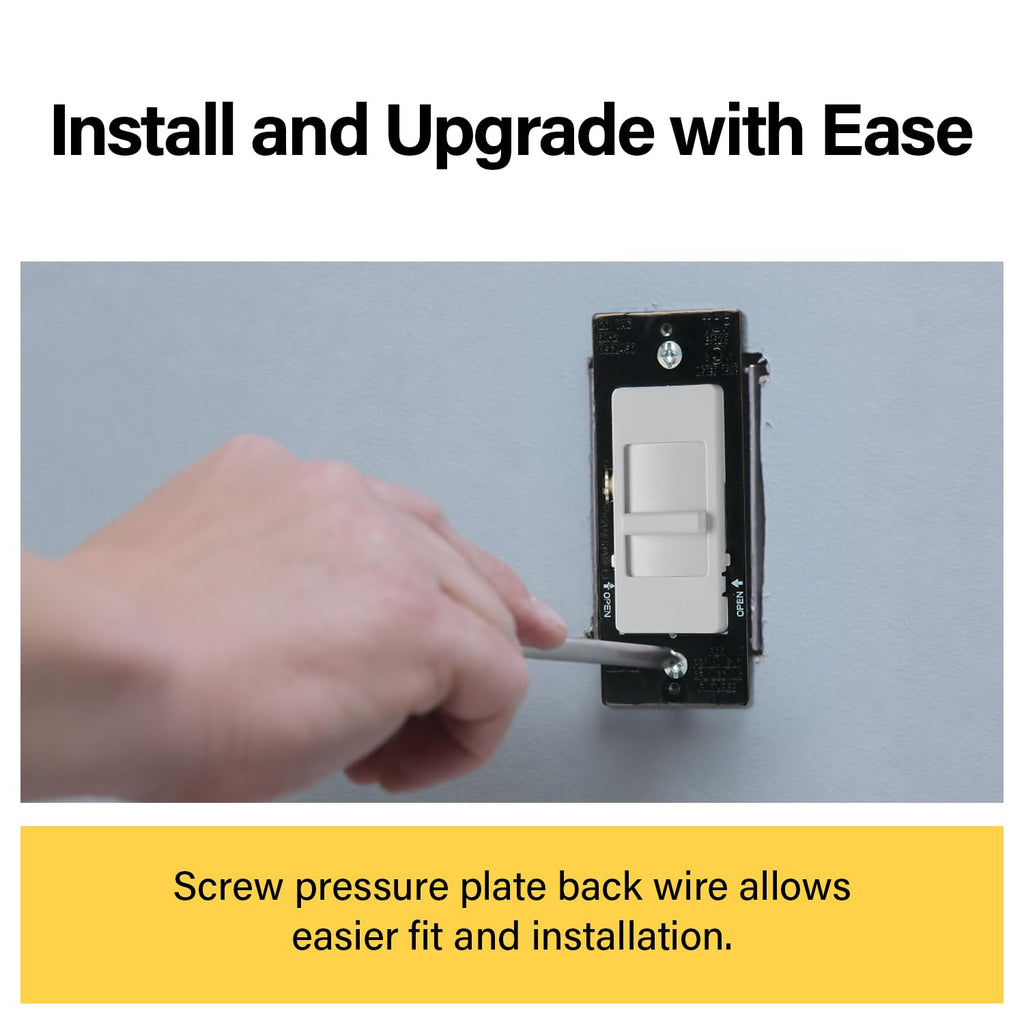 Legrand 450W Wide Slide LED Dimmer Light Switch Single-Pole Tri-Color 1Pack