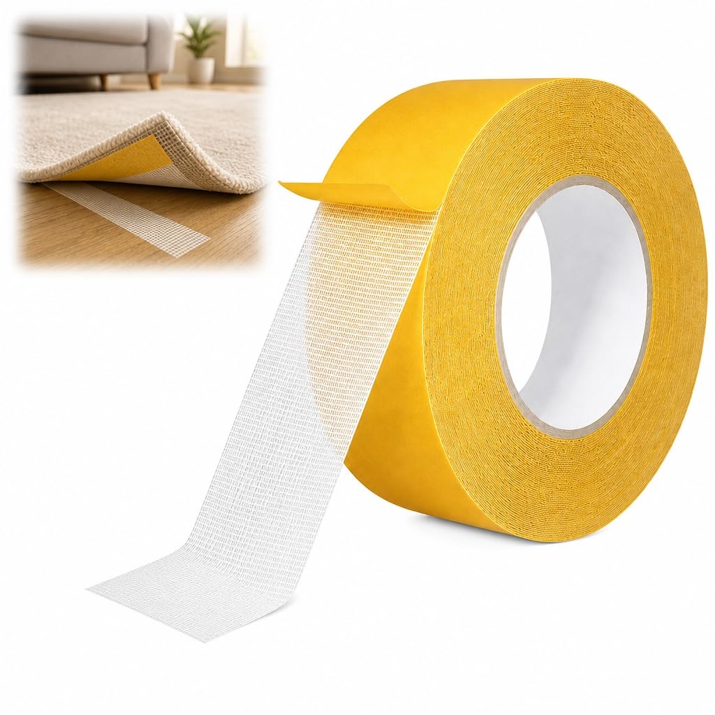 Heavy Duty Double Sided Tape, Strong Adhesive for Wall & Floor Mounting