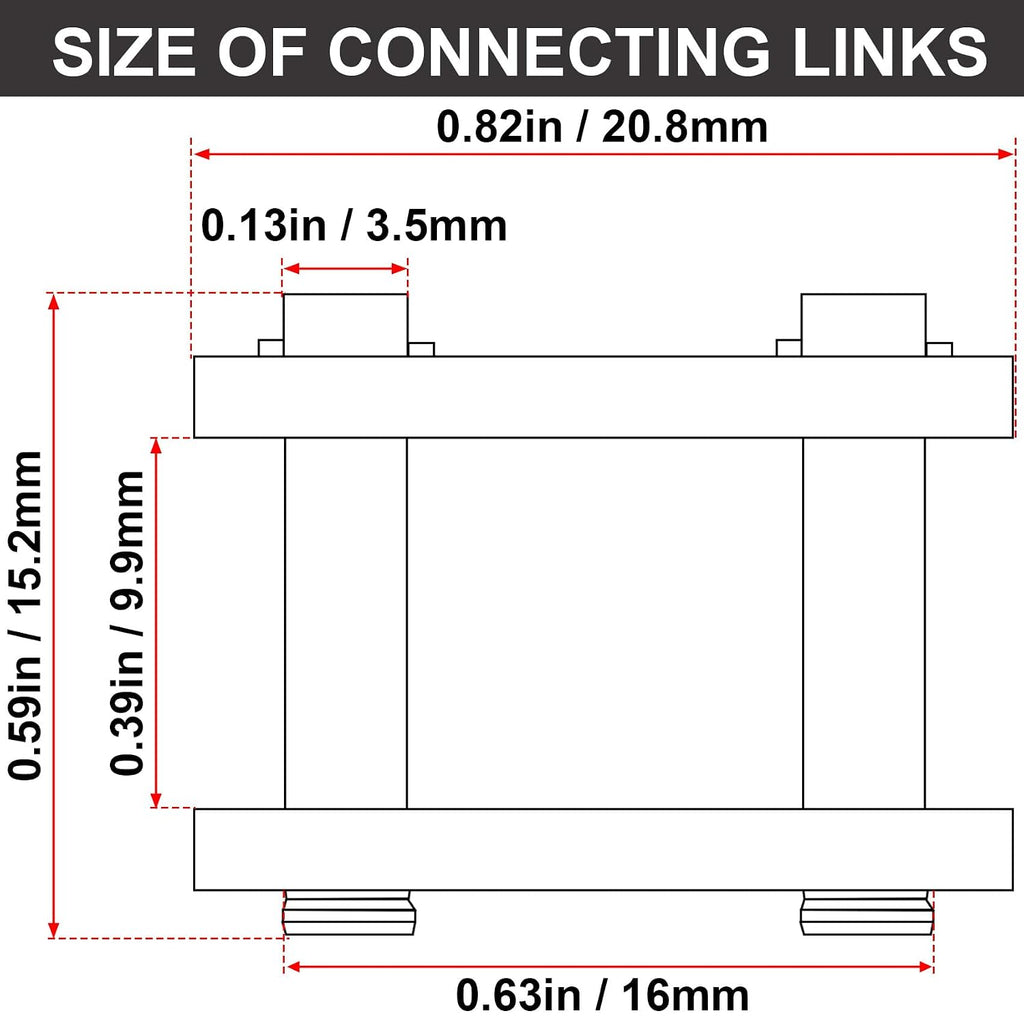 PAGOW 5PCS #41 Roller Chain Connecting Links, Master Connector Link
