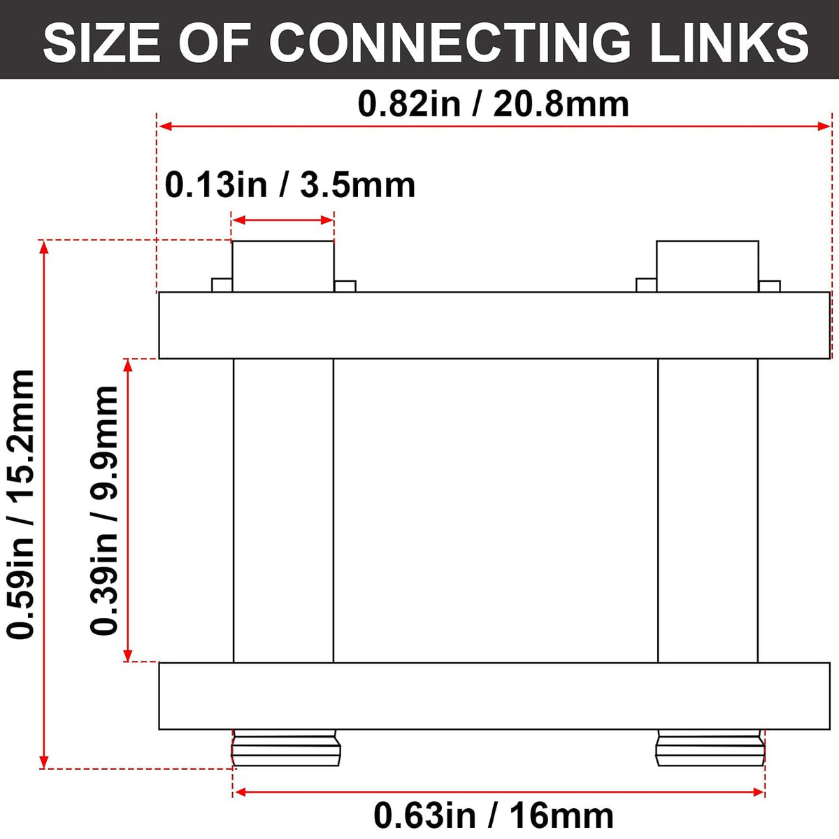 PAGOW 5PCS #41 Roller Chain Connecting Links, Master Connector Link
