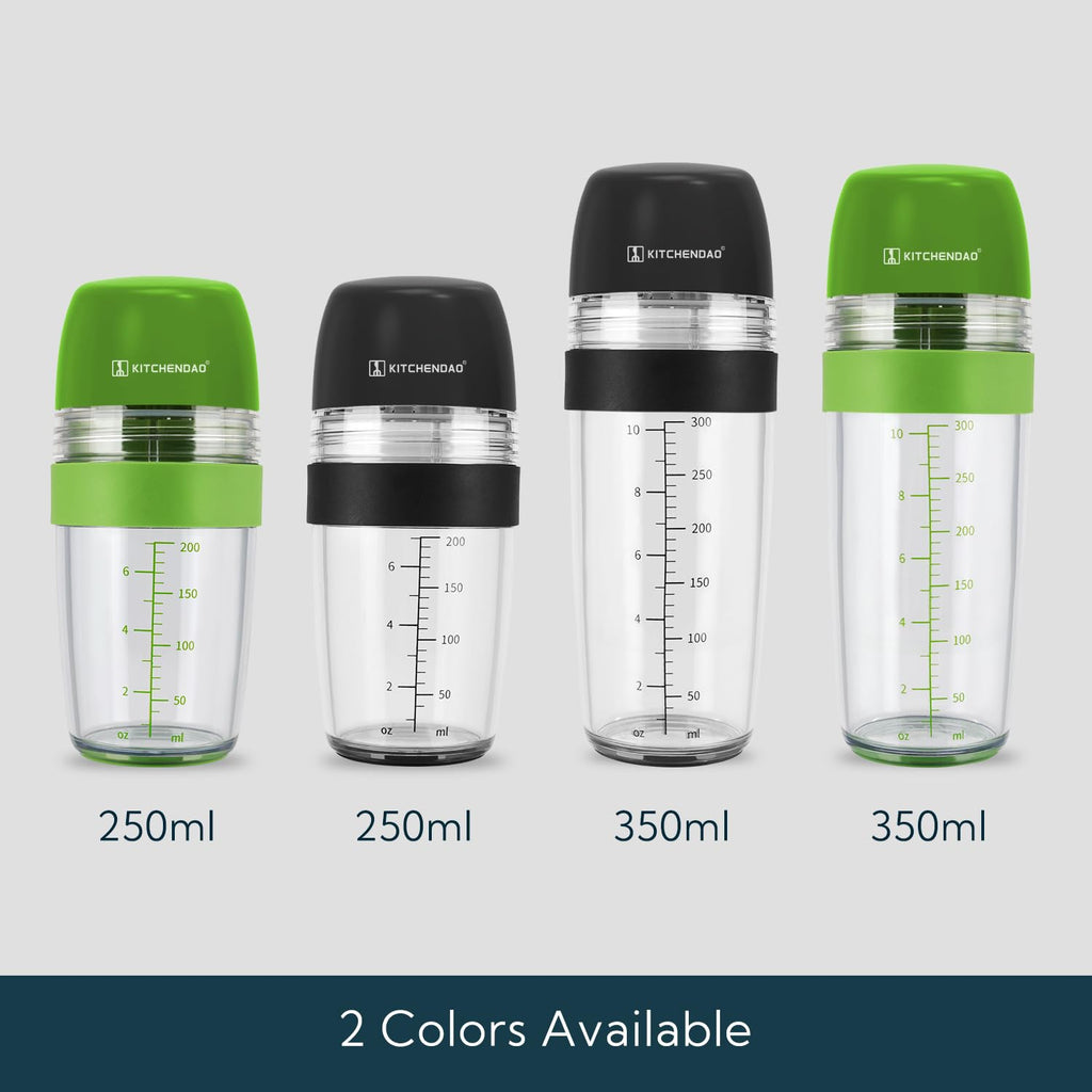 2 in 1 Salad Dressing Shaker Container with Juicer, Pour Spout, Leakproof, Dishwasher Safe, BPA Free, Travel Homemade