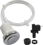 Hot Tub Air Switch Kit, Polished Chrome Button with 1M Hose
