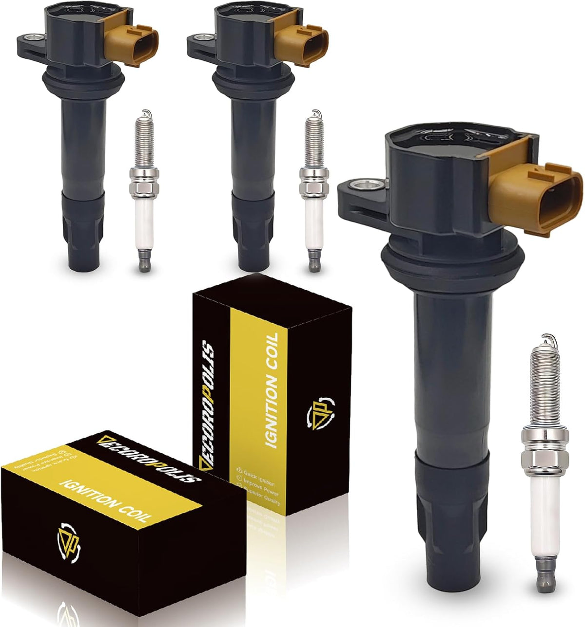 3 Pcs 420666145 Ignition Coil With Spark Plug For Can-Am Maverick X3 Turbo