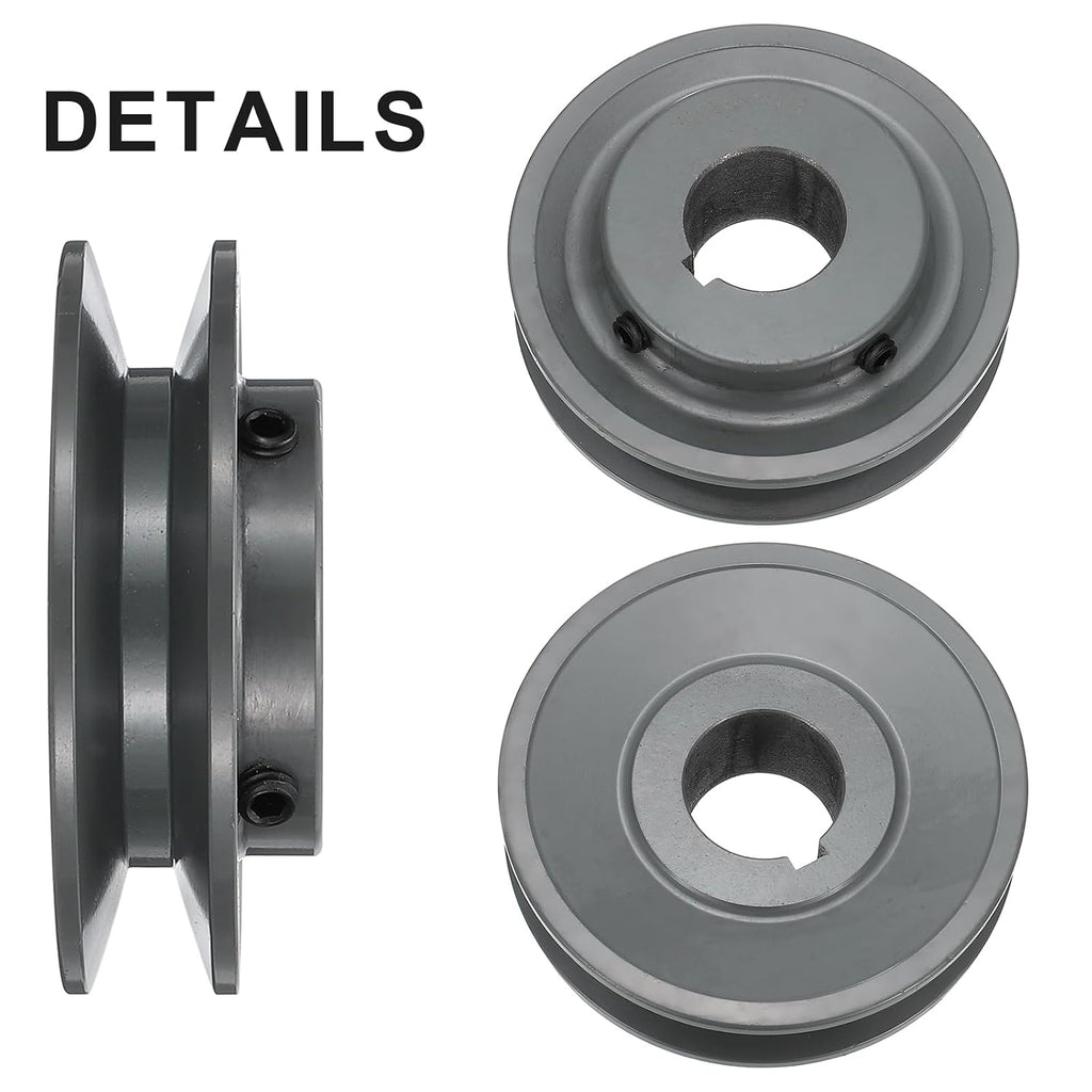 uxcell BK36-1 1/8 V-Belt Sheave 1-1/8"Bore 3.75"OD Single Groove Web Sheave Bored-to-Size Sheave, Cast Iron, Belt Section for 3L or B Belt
