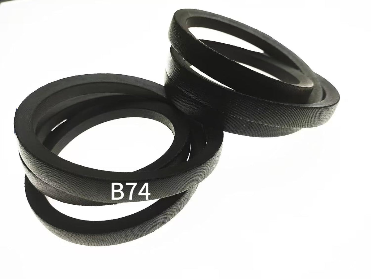 B74/5L770 V-Belt, 5/8 x 77in, Rubber Material, Compatible with Lawn Mower, Vehicle, Other Belt-Driven Equipment, 2 Pcs
