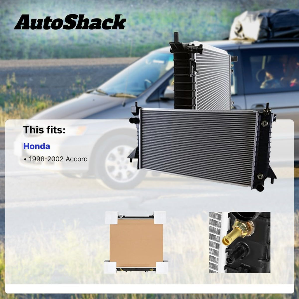 AutoShack Radiator for Honda, Accord 1998-2002, L4 2.3L