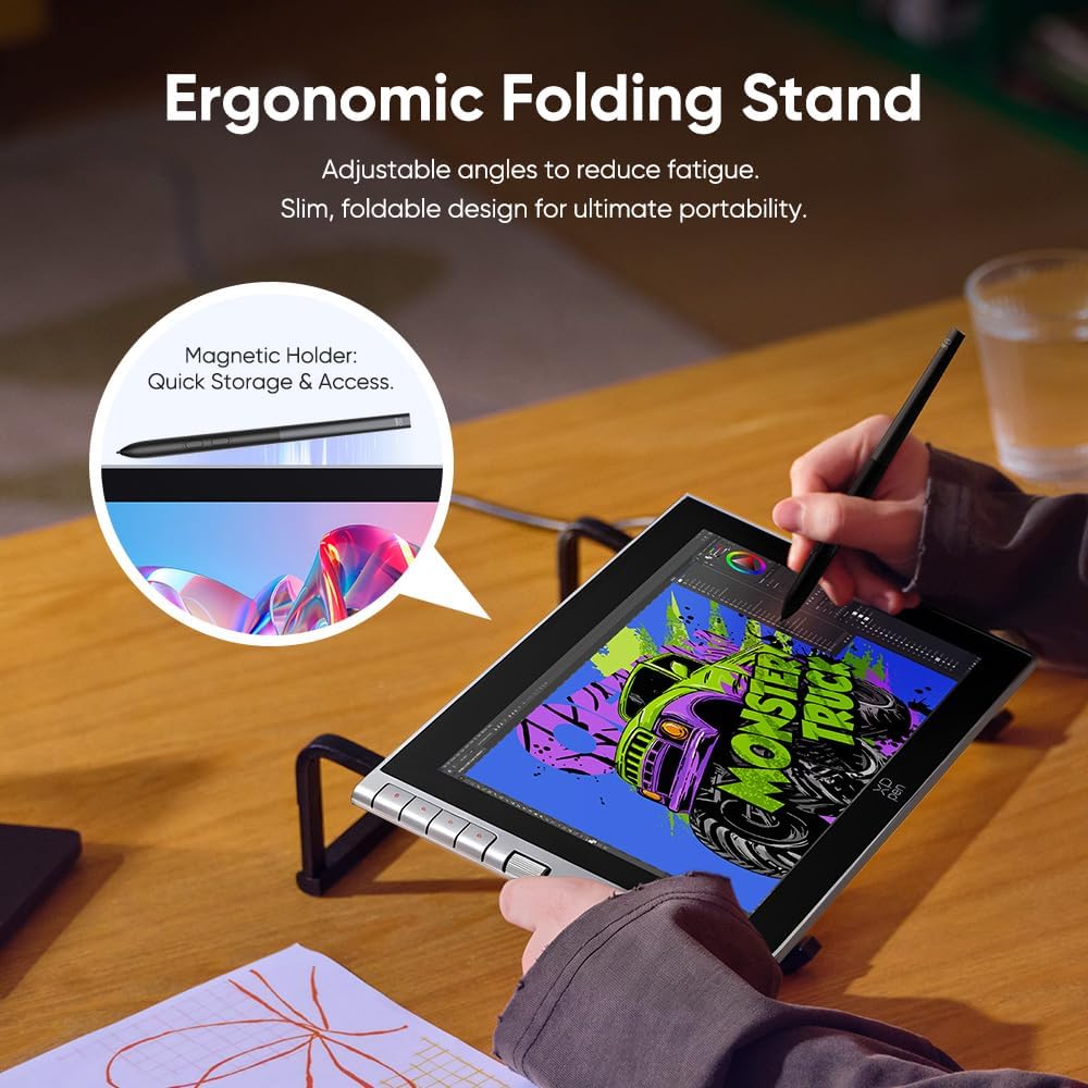 XPPen Artist 12 3rd 11.9" Drawing Tablet with Screen - 16K Pressure X4 Smart Chip Magnetic Stylus, Full-Laminated