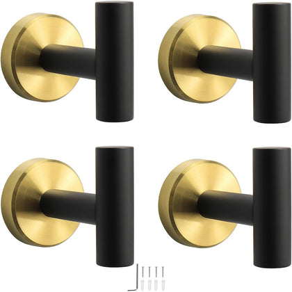 Bath Towel Hooks- SUS 304 Stainless Steel Robe Hook Holder, Heavy Duty Coat Hook for Bathroom Livingroom Hotel
