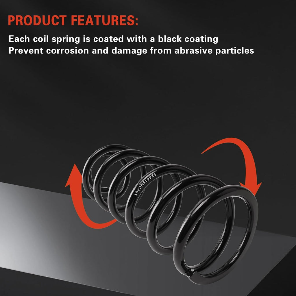 Rear Left & Right Suspension Coil Spring Set Compatible with Civic