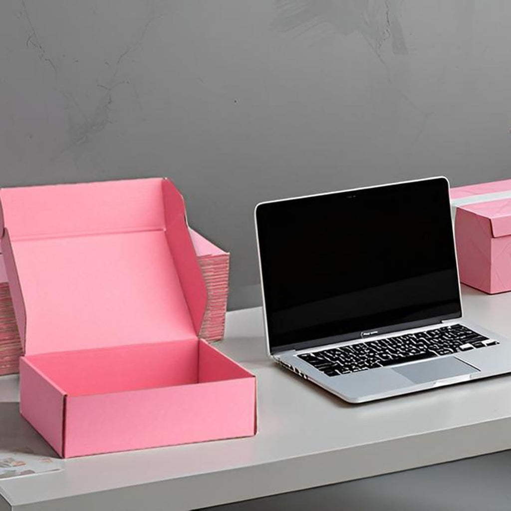Pink Shipping Boxes 12x9x3 Inches, 20 Pack