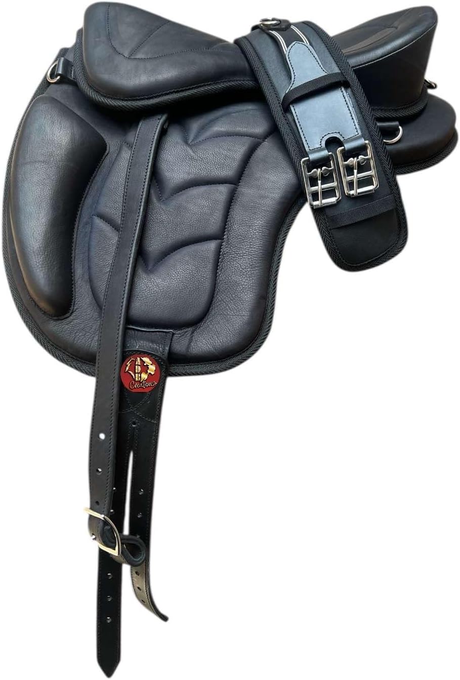Freemax Treeless Western Endurance Saddle, Lightweight Synthetic Horse Saddle with Soft Long Flap, Comfortable