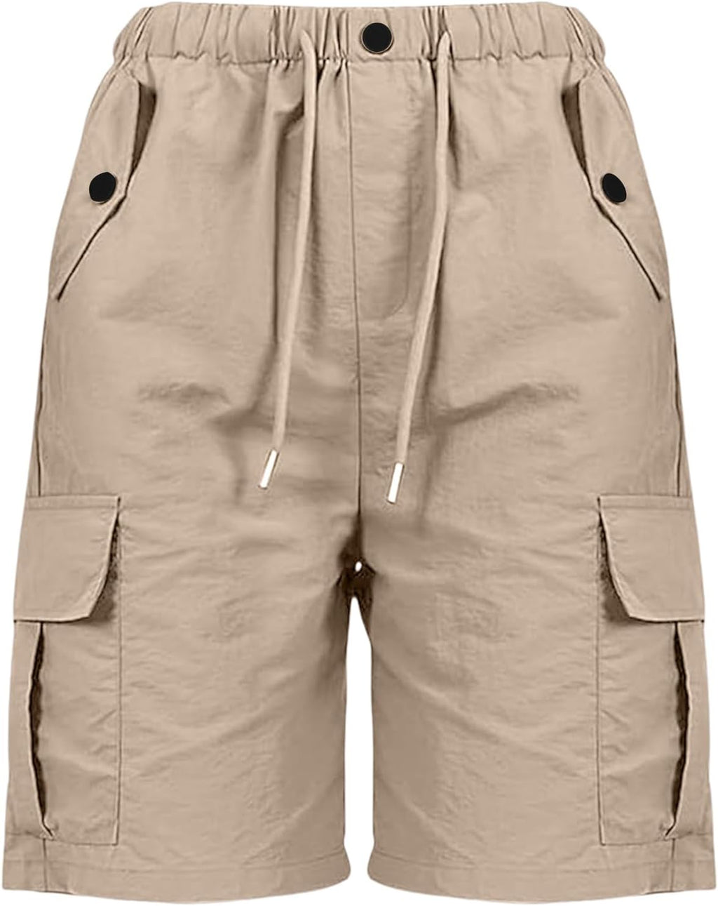 Girls Bermuda Cargo Shorts Baggy Hiking Shorts Summer Casual Elastic High Waist Drawstring Pants with Pockets