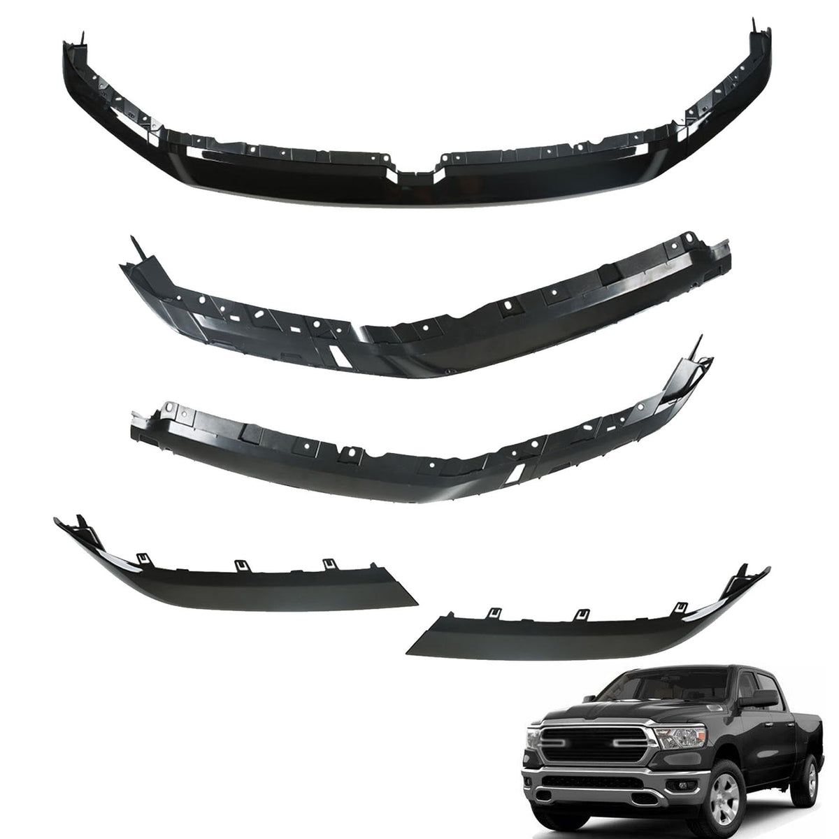 munirater Front Upper Grille Trim Molding Replacement for R-a-m 1500