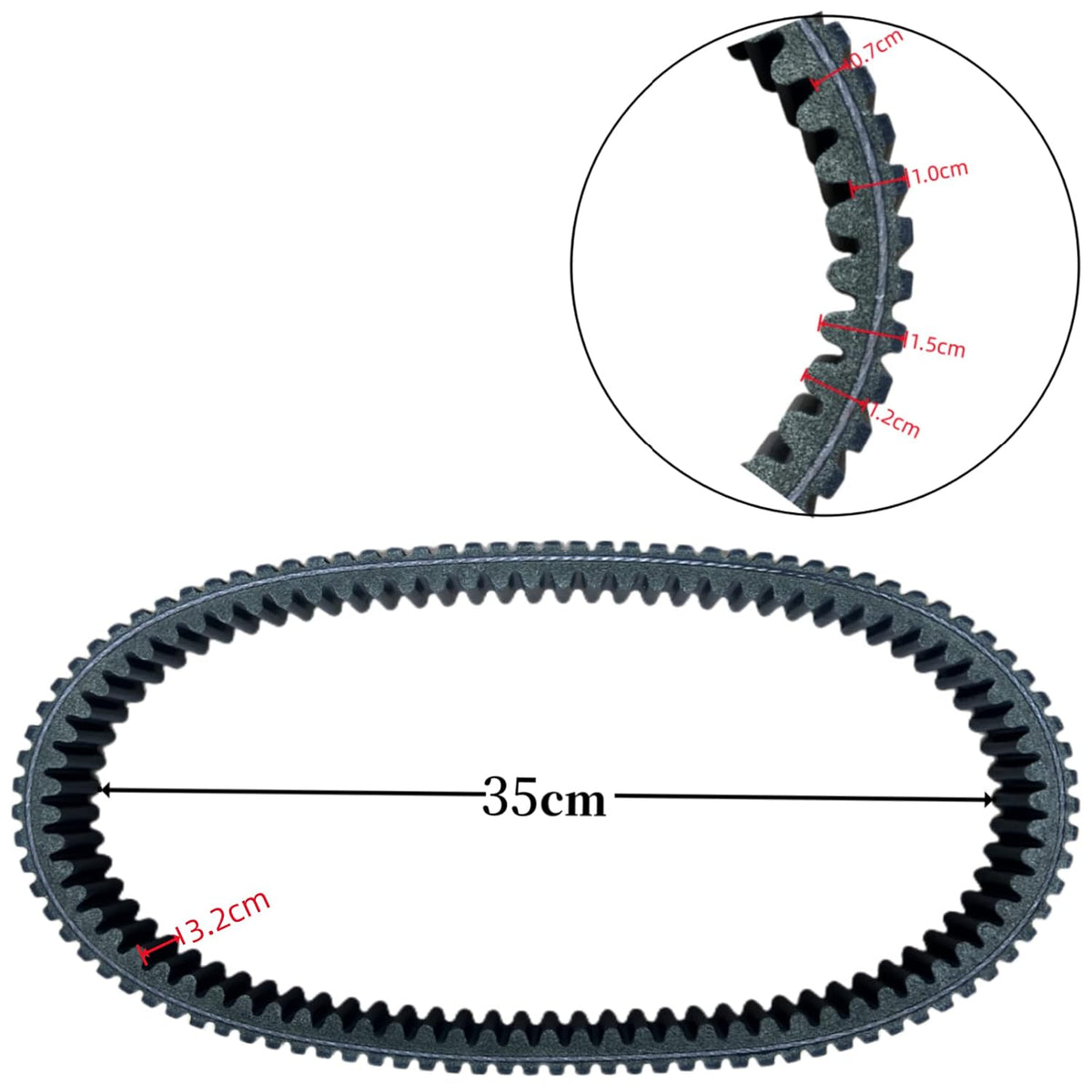 Clutch Drive Belt Compatible for Yamaha Grizzly 550 660 700 Rhino 660 Kodiak 700 Replace OE# 5KM-17641-00-00
