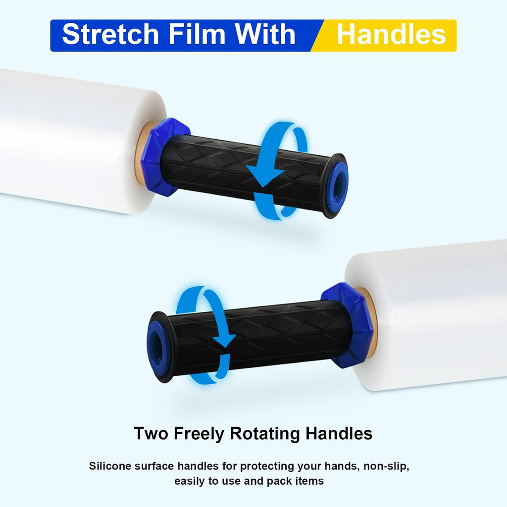 Stretch Film, RAZCC Stretch Wrap Industrial Strength, Shrink Wrap for Pallet Wrap, Heavy Duty Clear Plastic Wrap with