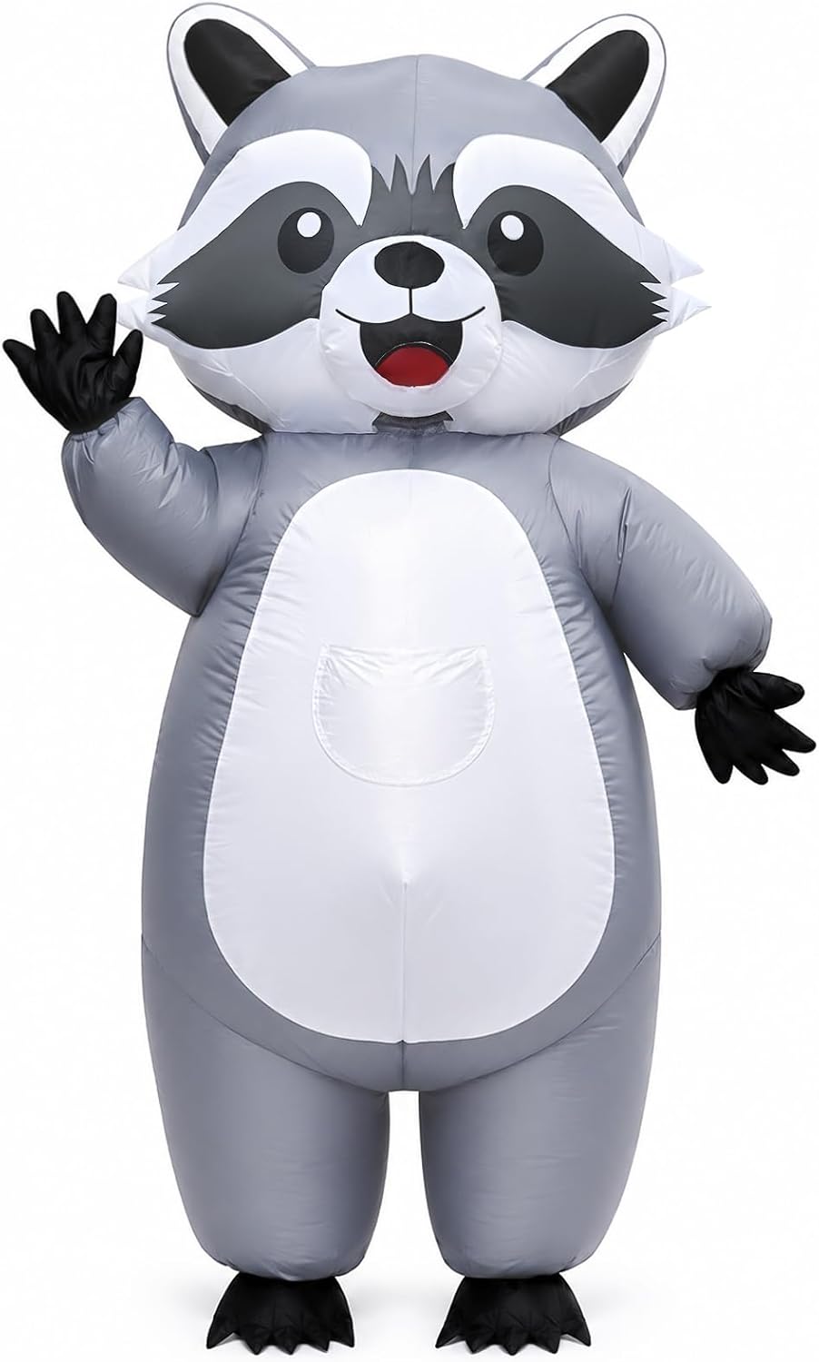 Inflatable Raccoon Costume Adult, Blow up Costume for Halloween | Fits 5'2" to 6'3", Full Body Adorable Inflatable