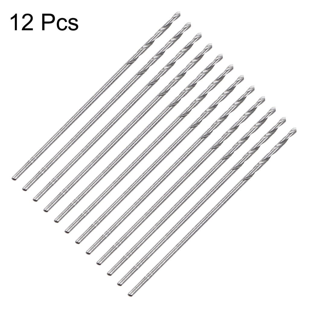 HARFINGTON 12pcs Micro Jobber Twist Drill Bits #75 0.5mm / 0.02"