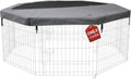 Top Cover Sun/Rain Proof Provide Shade and Security for Indoor Outdoor Dog Playpen Fits All 24" Wide 8 Panels Pet