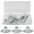 10 Pcs M8 Brad Hole T Nut Carbon Steel Screw-in T-Nuts