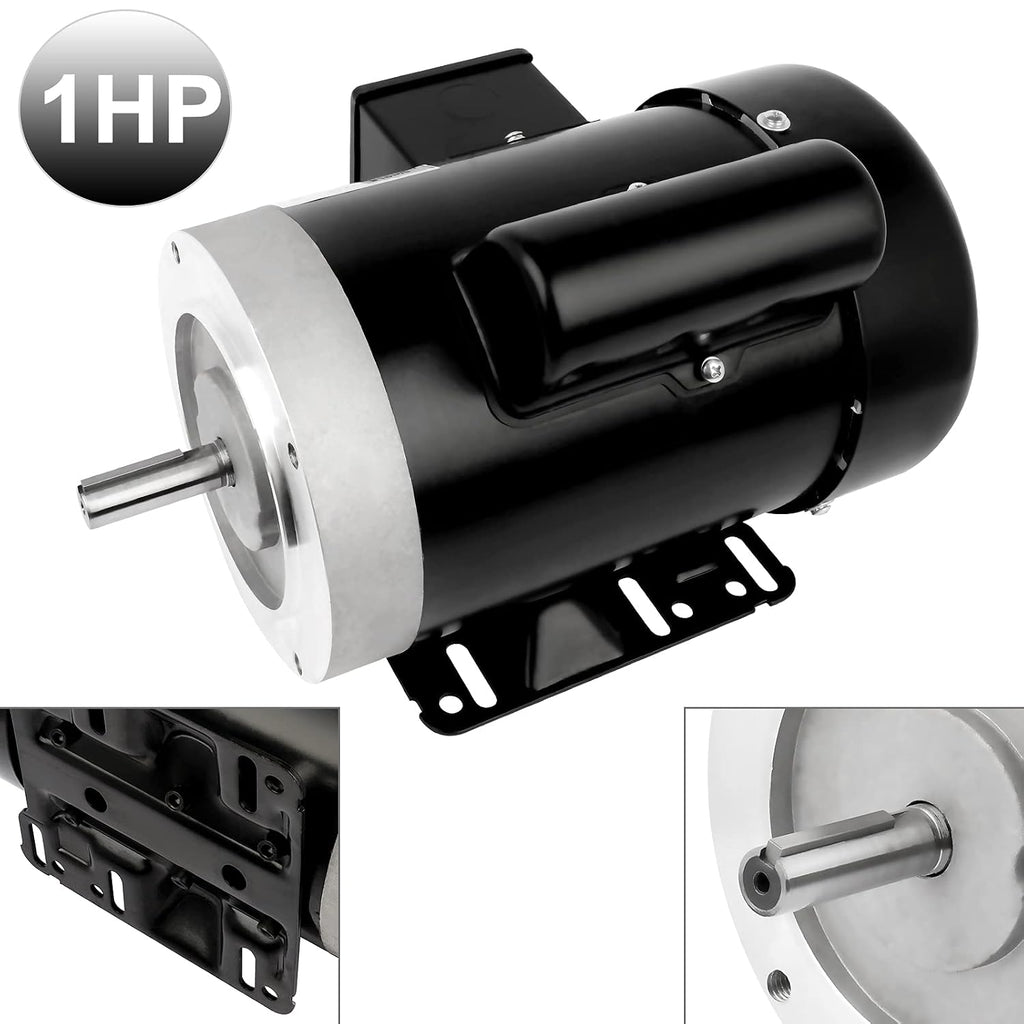 1HP General Electric Motor Single Phase 3450 RPM 115/230V 56C Frame CW/CCW