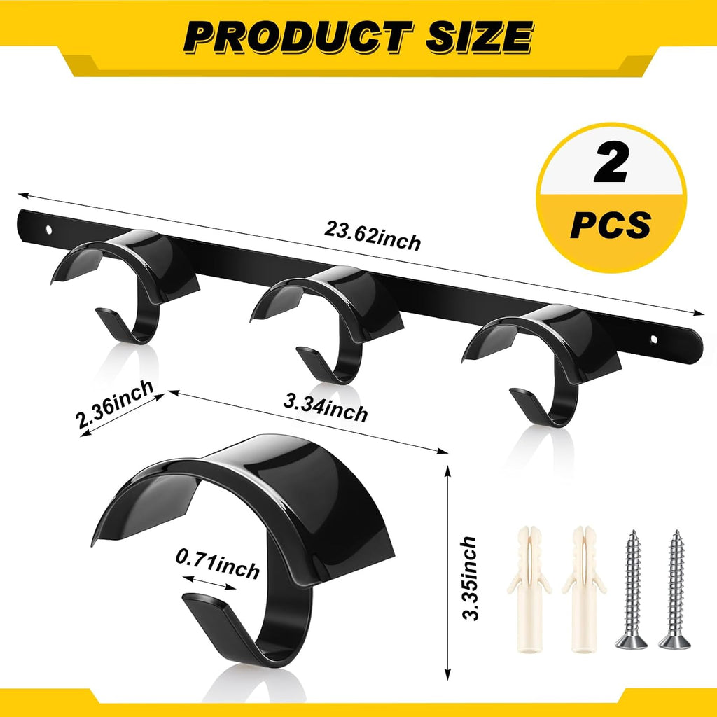2 Pcs Bridle Rack for Horse Wall Mount, Horse Tack Bulk, Three Hooks