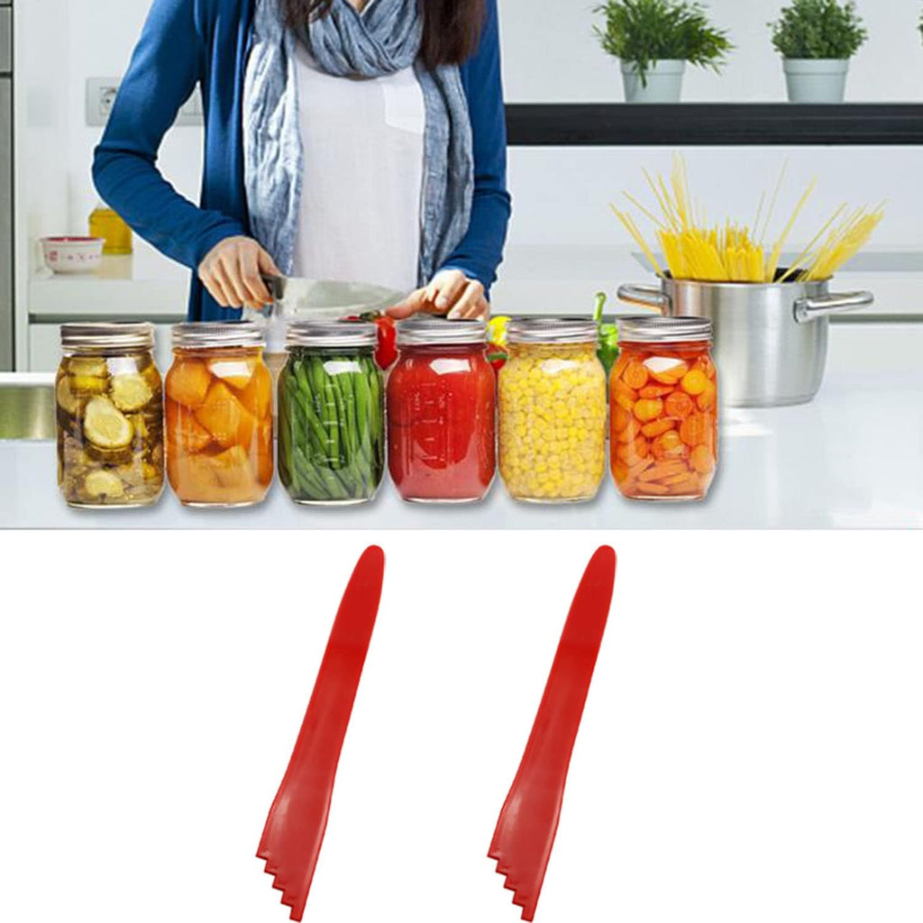 2pcs Canning Bubble Popper Bubble Remover Bubble Measurer Canning Supplies 22.5x3cm for Canning Food, Red