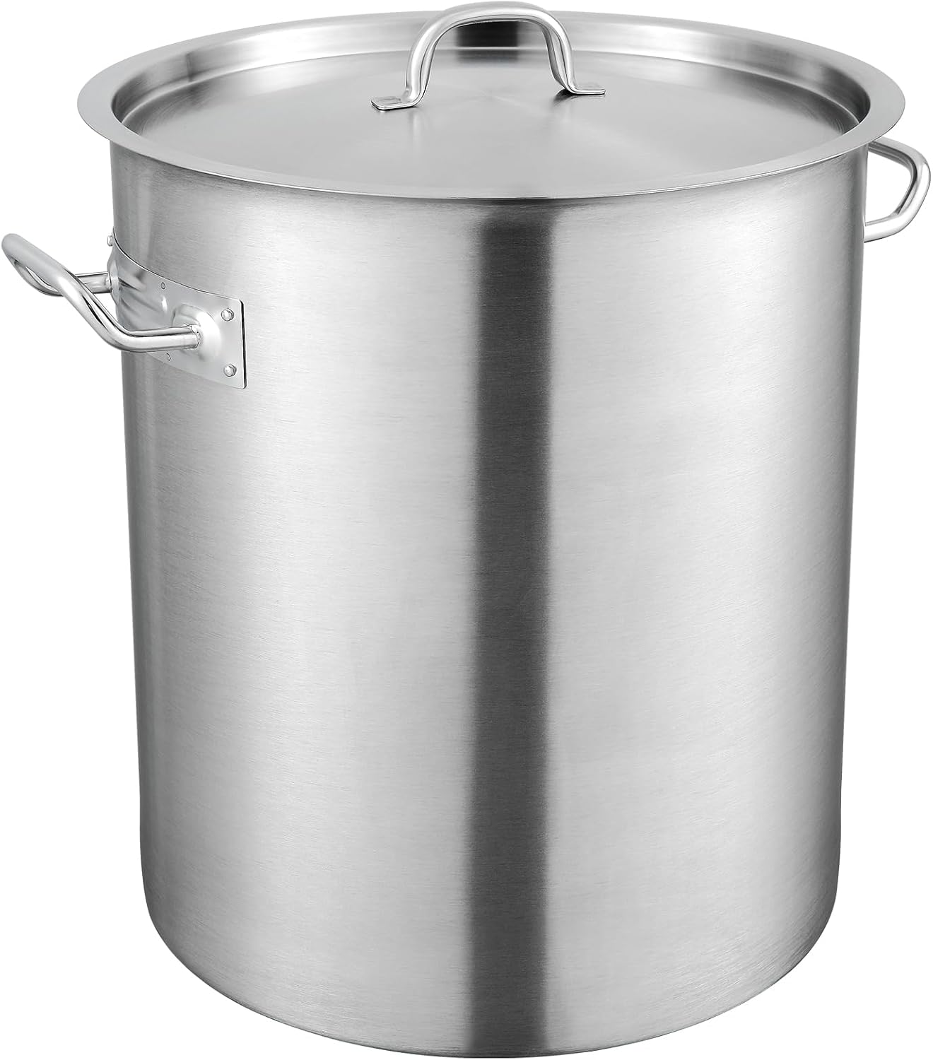 18/8 Stainless Steel Stockpot, 42QT Large Cooking Pots, Multipurpose Cookware Sauce Pot with Composite Base, Heavy