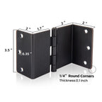 3Pack 3.5Inch Oil Rubbed Bronze Offset Door Hinge 1/4" Radius Corner