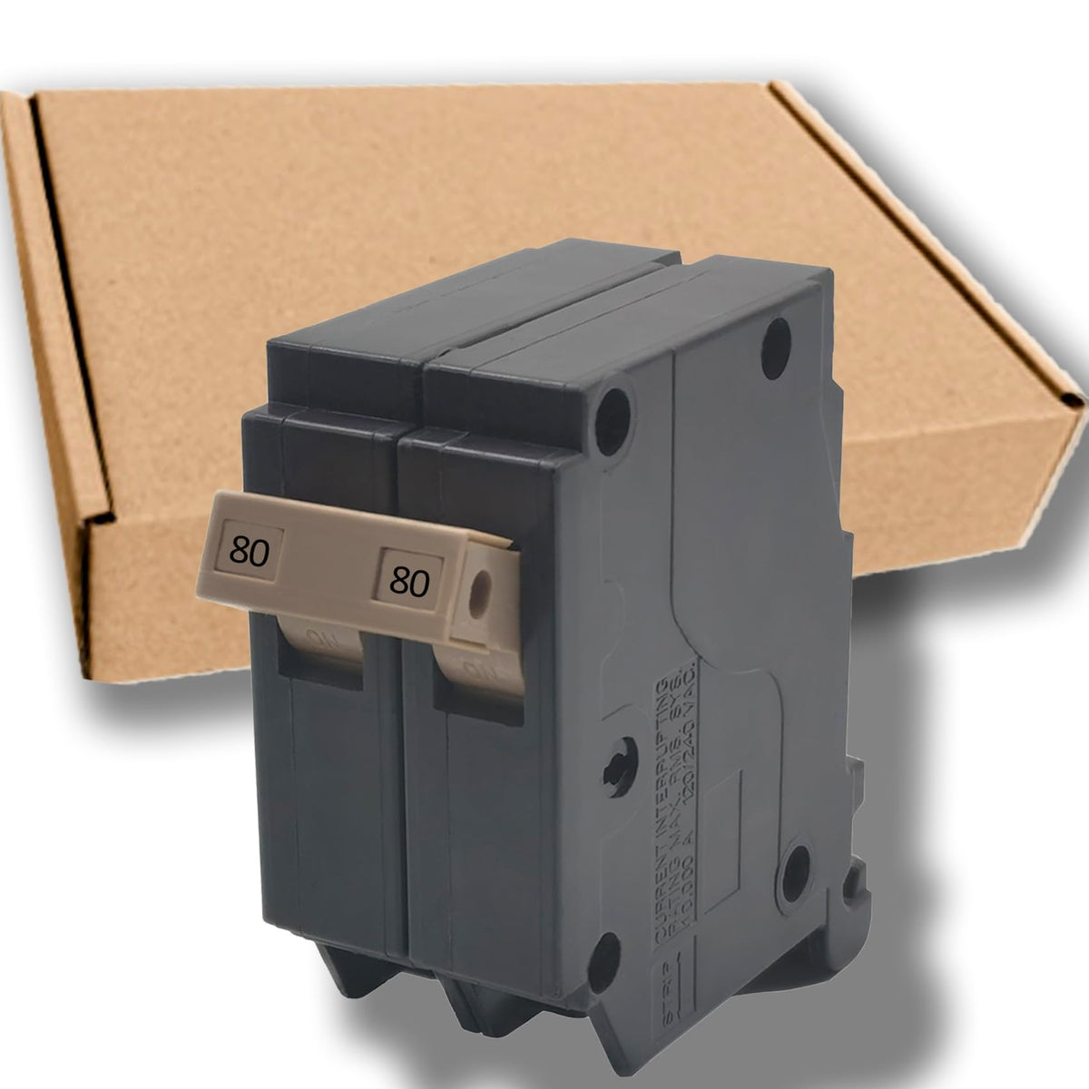80 Amp 2-Pole Circuit Breaker, 3/4-Inch Plug-in Type Molded Case