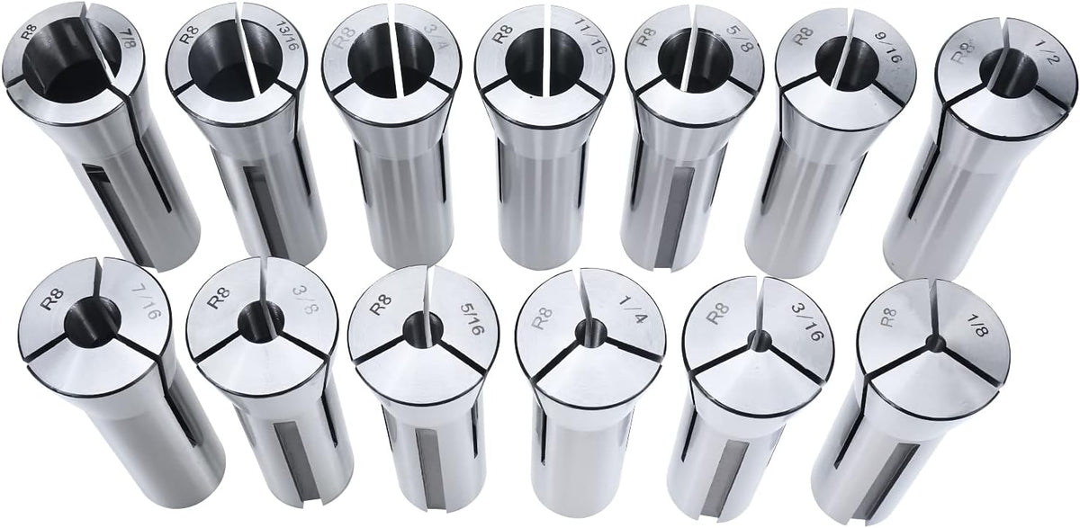 13pcs R8 Collet Set 1/8" -7/8" R8 collet holder for milling machine