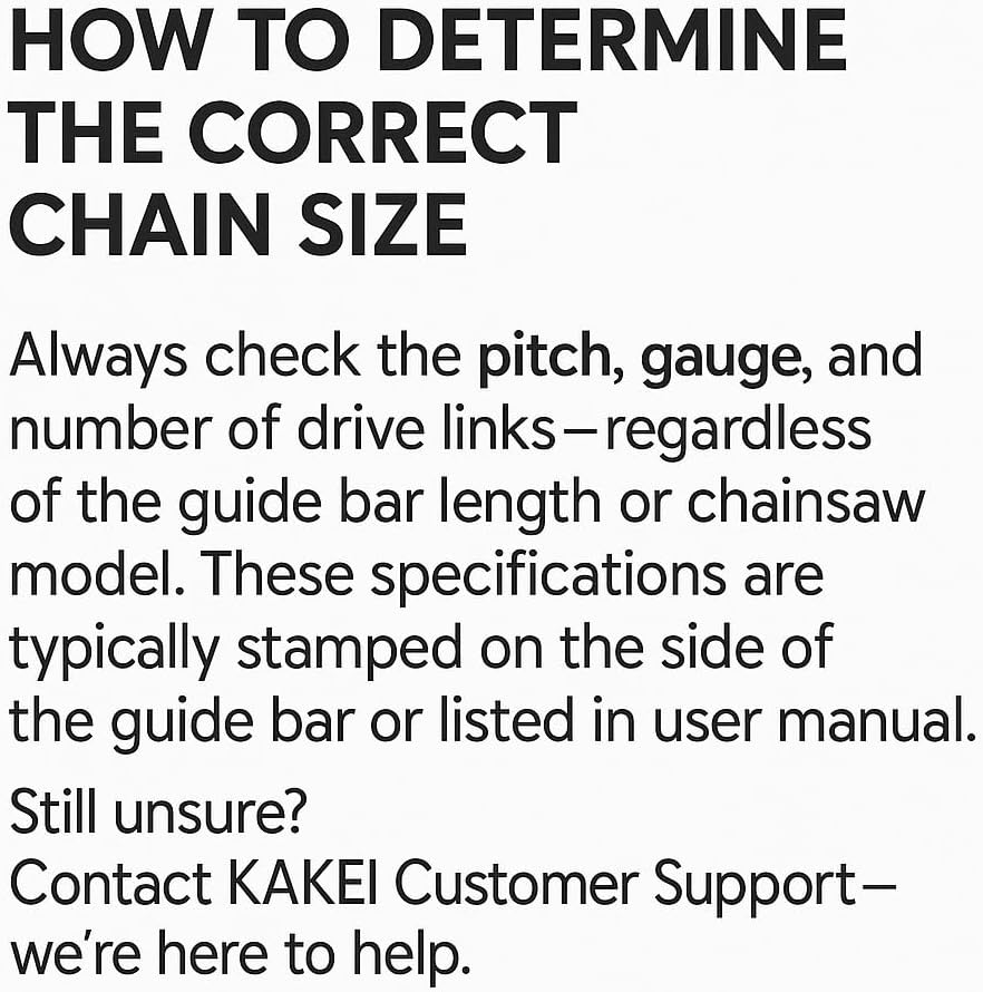 20 Inch Chainsaw Chain .325" Pitch .058" Gauge 76 Drive Links Fits VEVOR, Supmix 62cc, NEOTEC NCS6200, WEMARS 6220G
