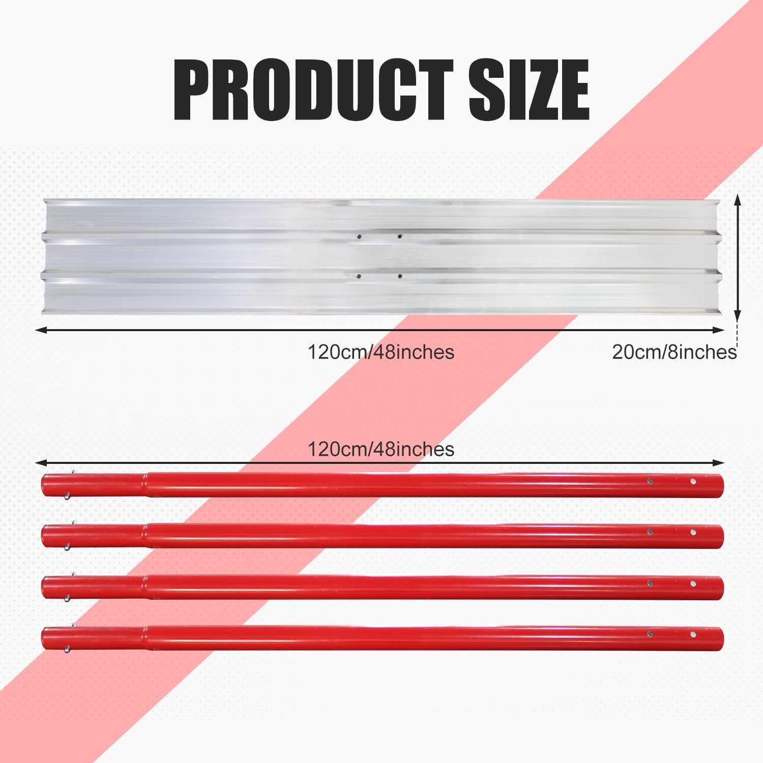 Concrete Bull Float Tools Kit 48"x8" Cement Trowel Tools, Aluminum Magnesium Alloy Concrete Screeding and Finishing