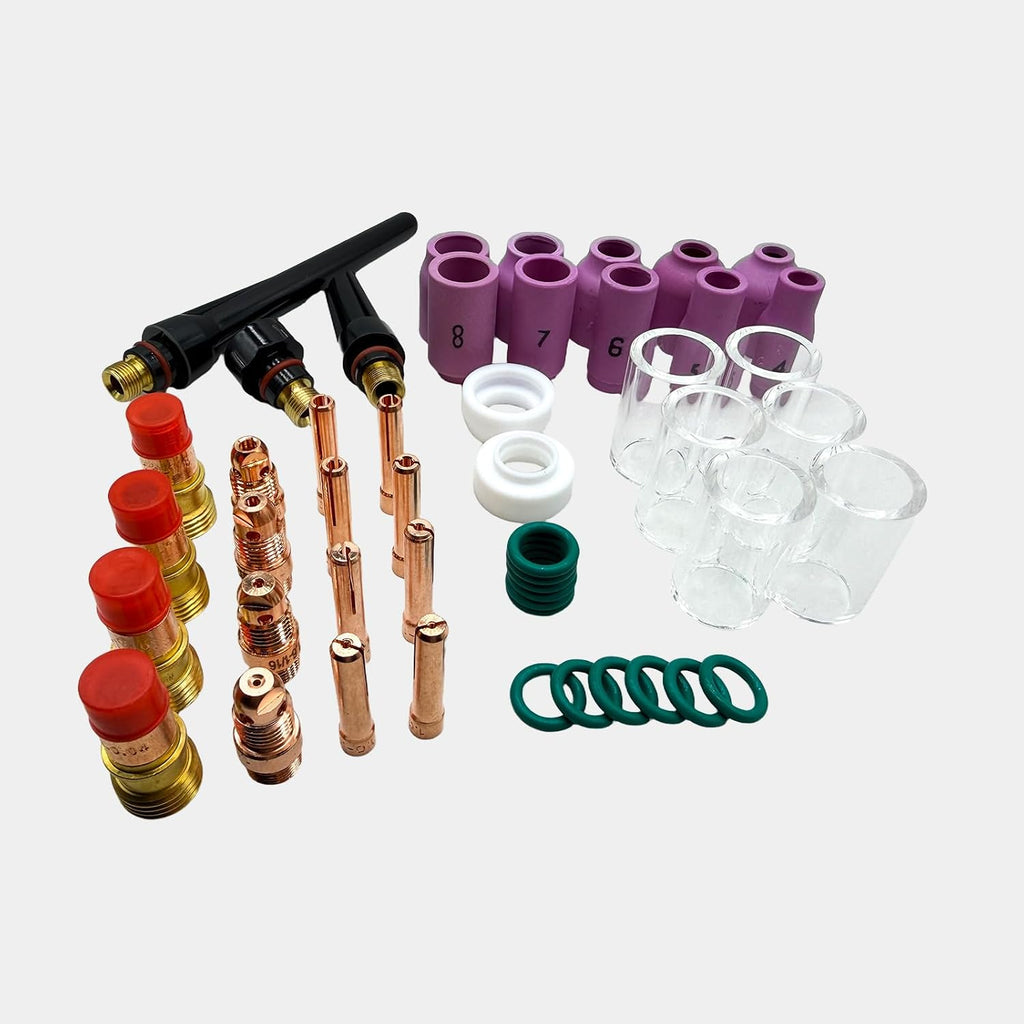 49Pcs Stubby TIG Torch Consumables Kit for WP-17 WP-18 WP-26 Welding Torch