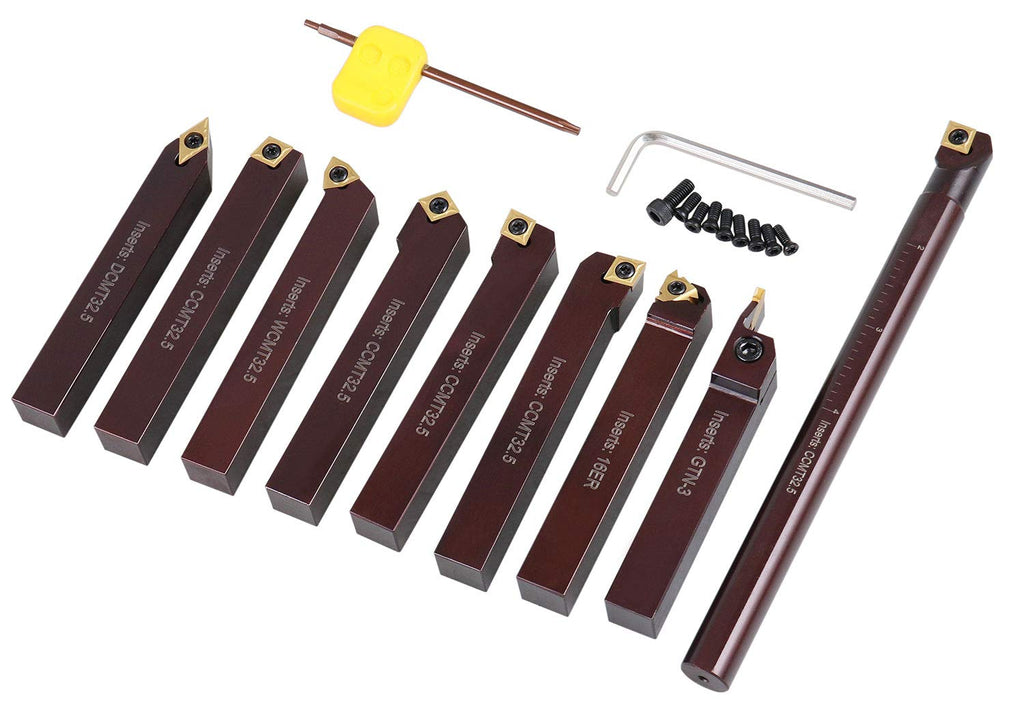 Accusize 5/8 in Shank Indexable Carbide Turning Tool Set, 2988-0058