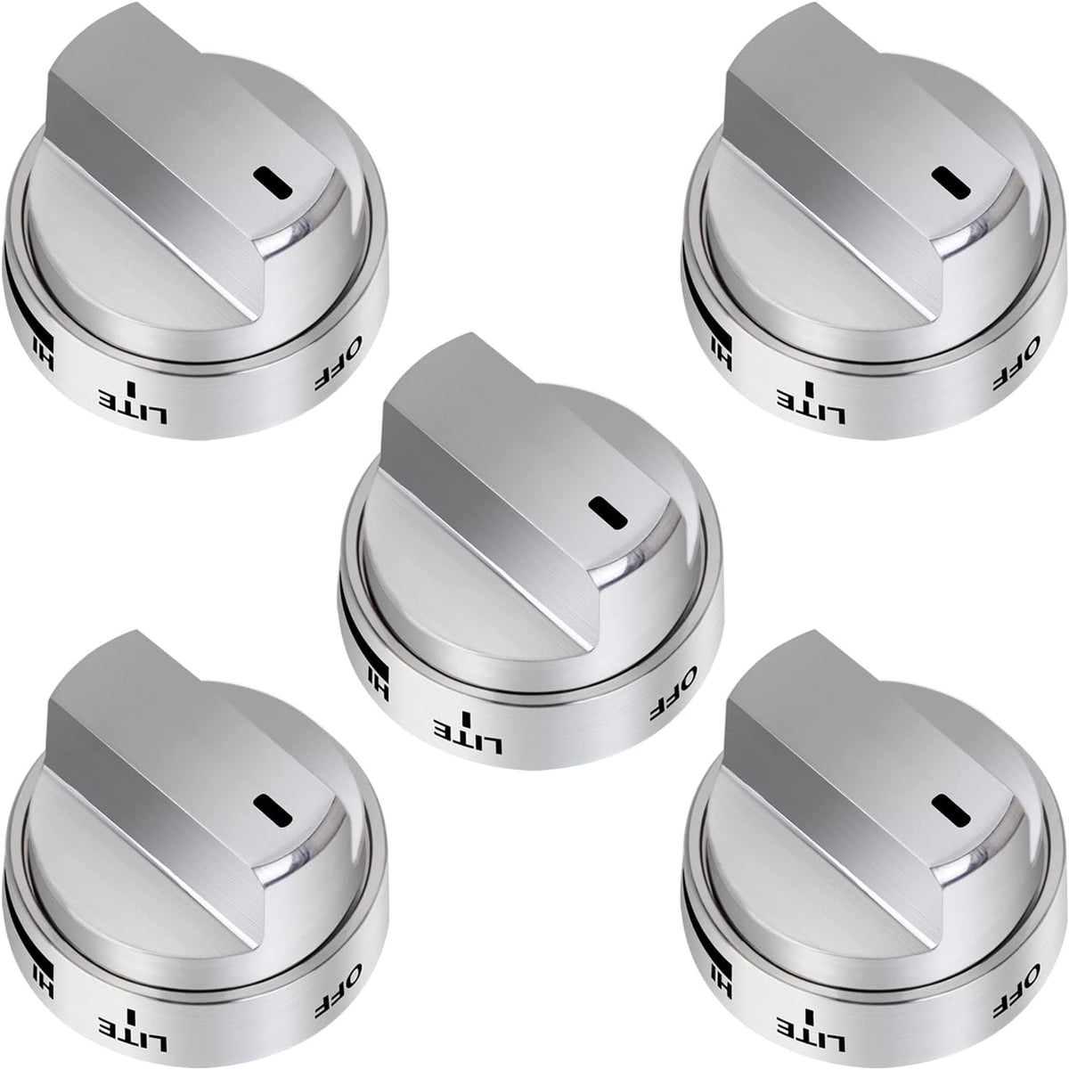 AEZ73453509 Stove Knobs Burner Control Knobs Replacement Compatible with LG Gas Stove/Oven/Range Knobs, Replace for AEZ72909008,AP5669773,PS7321756 (5 Packs)