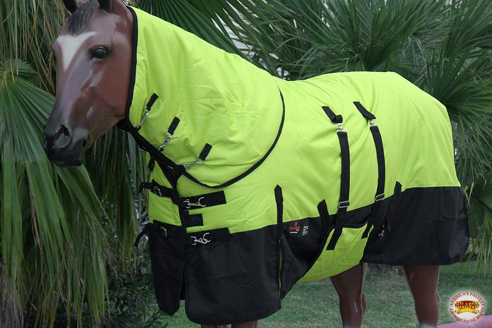 1200D Waterproof Winter Horse Turnout Blanket Lime Black