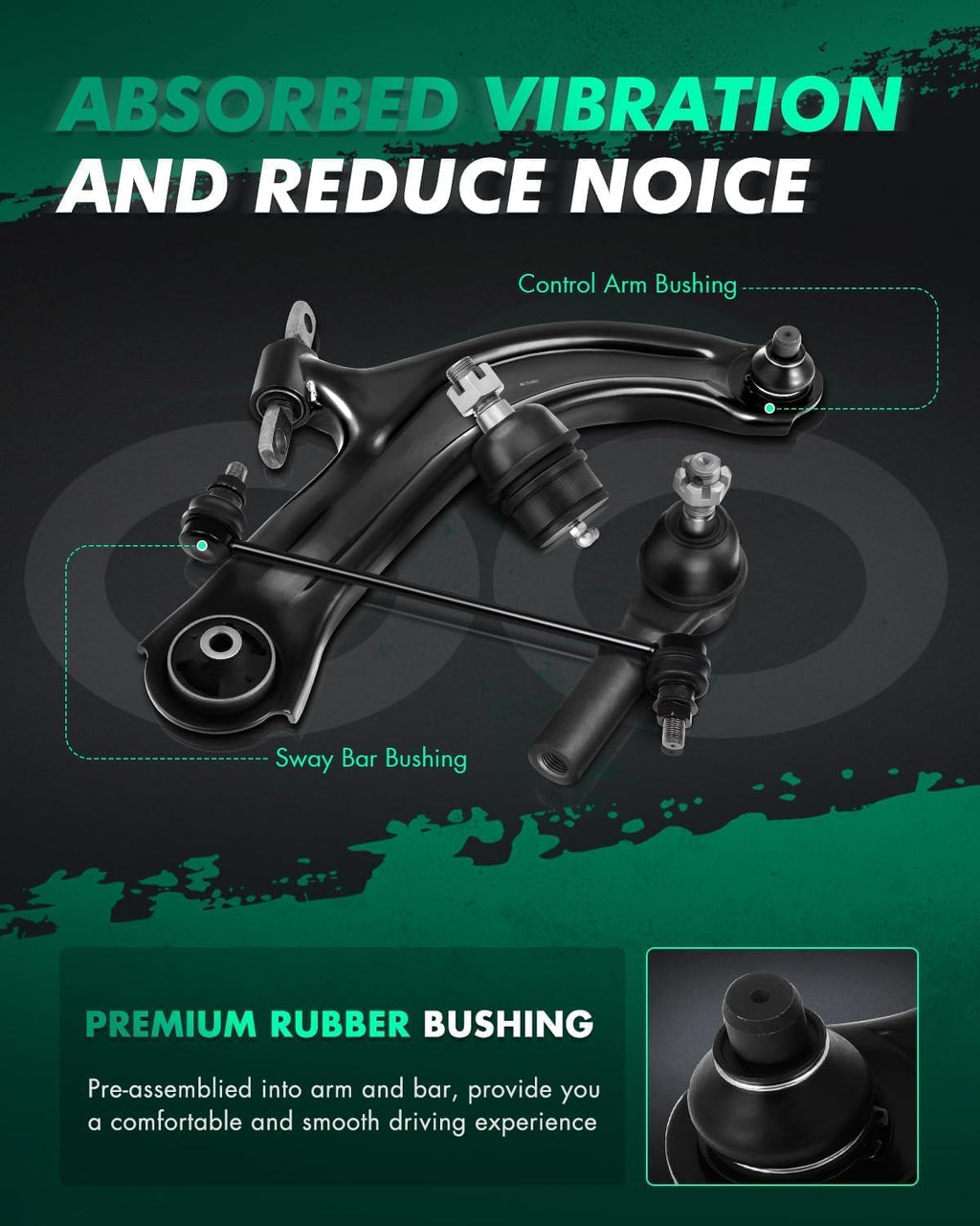 SCITOO 8pcs Front Suspension Kit Outer Inner Tie Rod End w/Boot Sway Bar End Link Replacement for 2011-2019 for Ford Explorer 2013-2019 for Ford Police Interceptor Utility