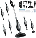 10-in-1 Multifunctional Steam Mop, 1550W Detachable Handheld Steam Cleaner, 16FT Power Cord with 2 Reusable Pads