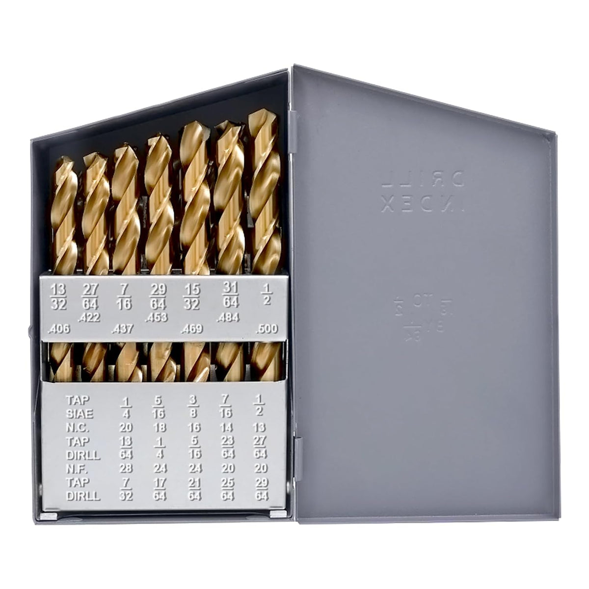Cobalt Drill Bit Set - 29Pcs M35 High Speed Steel Drill Bits 1/16"-1/2"