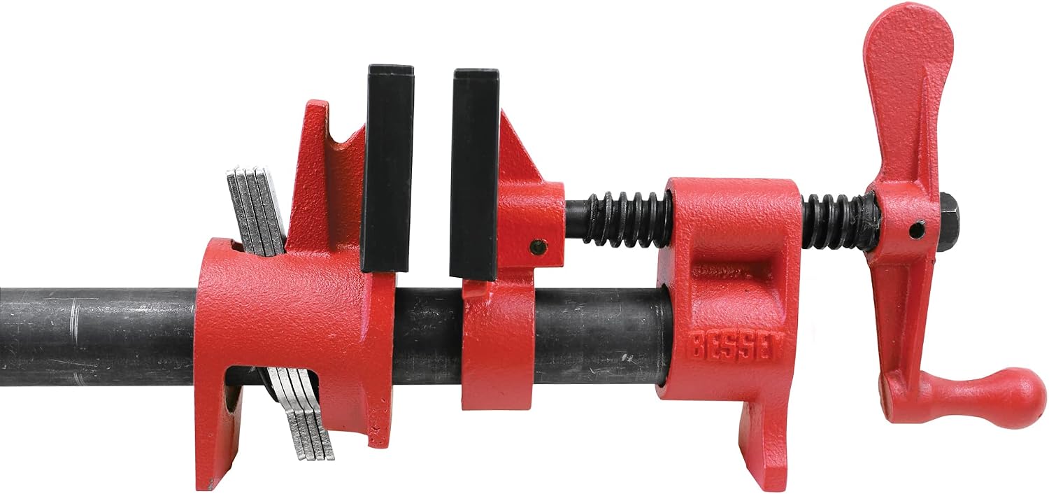 PC34-2, 3/4 In. Traditional Style Pipe Clamps - Incredibly Versatile, Easy To Assemble, Indespensable Workshop Clamp