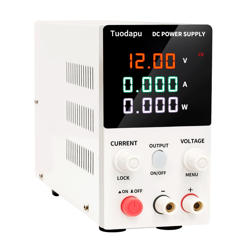 DC Power Supply Variable, Bench Power Supply with Encoder Adjustment Knob,Switching Bench with 20W USB & Type-C Quick-Charge (62V 5A)