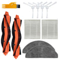 Main Brush Filter Side Brush Replacement Set for Xiaomi E10 B112 E12 Vacuum Cleaner Spare Part Accessories Kit (11 Pcs)