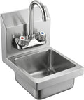 12" x 10" Wall Mount Hand Sink, Faucet, NSF