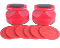 Plastic Air Hockey Strikers/Pushers, 2 PCS 4" Plastic Air Hockey Pushers and 6 PCS 2.875" Pucks Replacement for Game