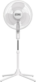 16” Oscillating Pedestal Fan, 3-speed Options, 90-Degree Oscillating Head, Adjustable Height and Tilt, Powerful Air