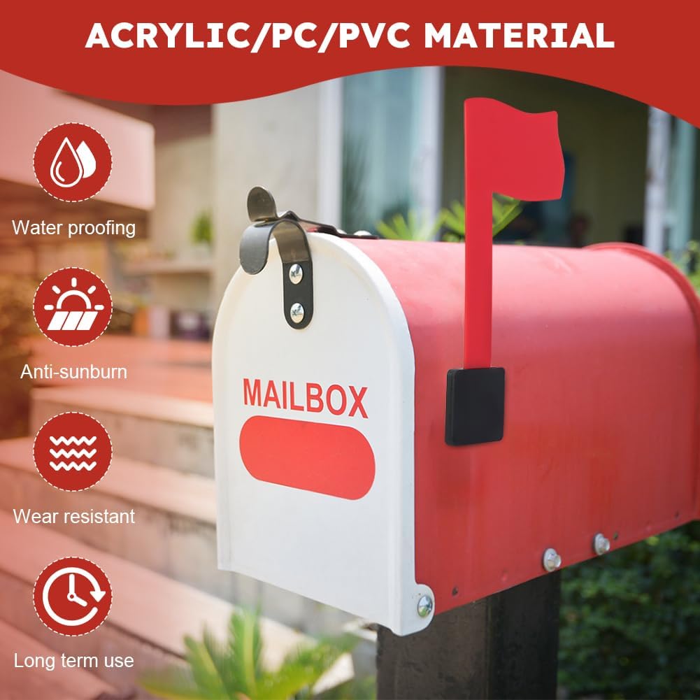 Mailbox Flag Replacement Kit – Red Multi-Directional Flag, No Tools Needed | Durable acrylic/PVC flag, weatherproof.