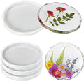 4 Pack Coaster Molds - Diamond Edge Crystal & Round Geode Silicone Molds for Epoxy Resin Casting