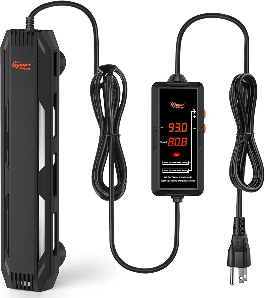 500W Aquarium Submersible Heater with Controller for 65–130 Gal Tank
