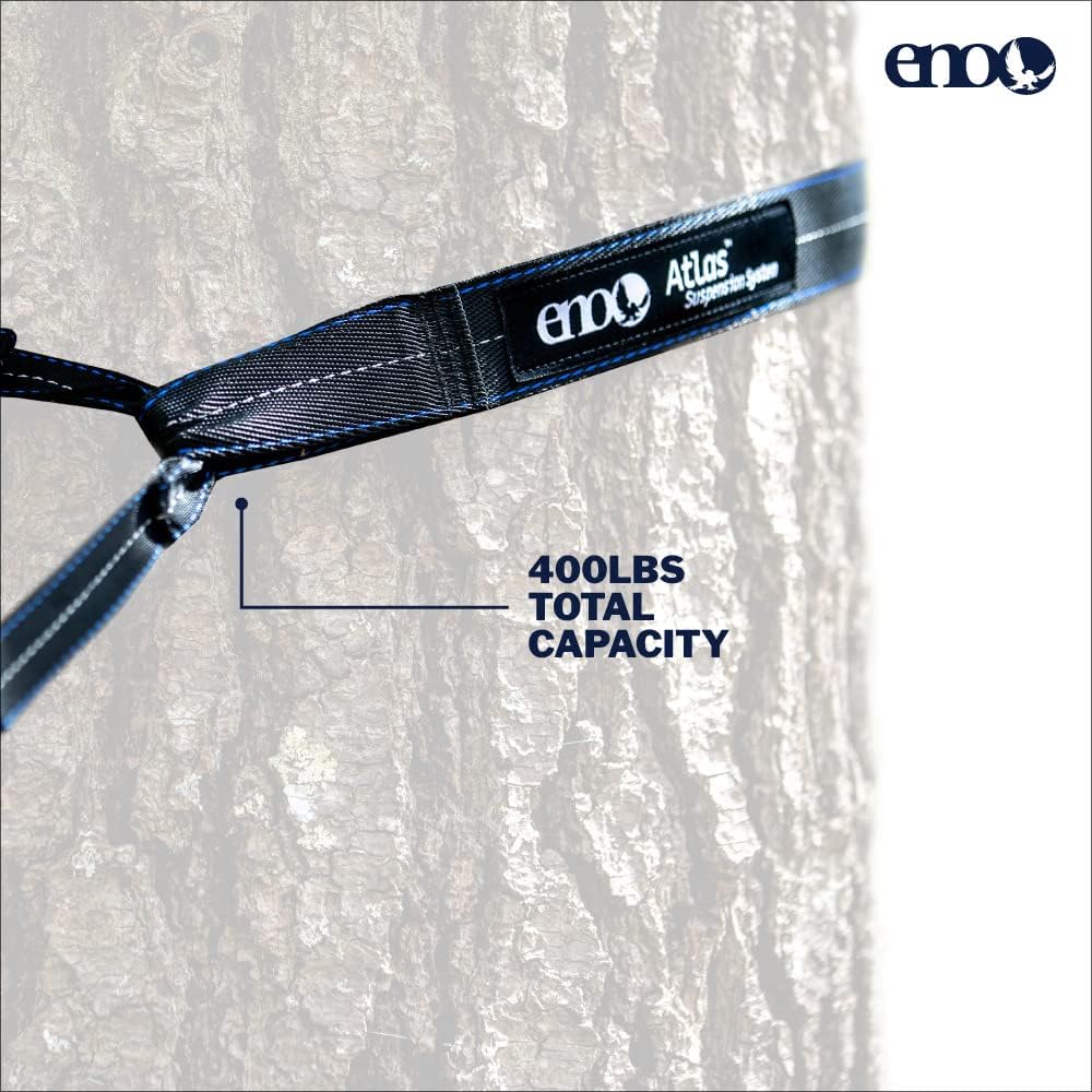 Atlas Suspension System - Tree Strap for Hammock - Accessories for Camping, Hiking, and Backpacking - Black/Royal