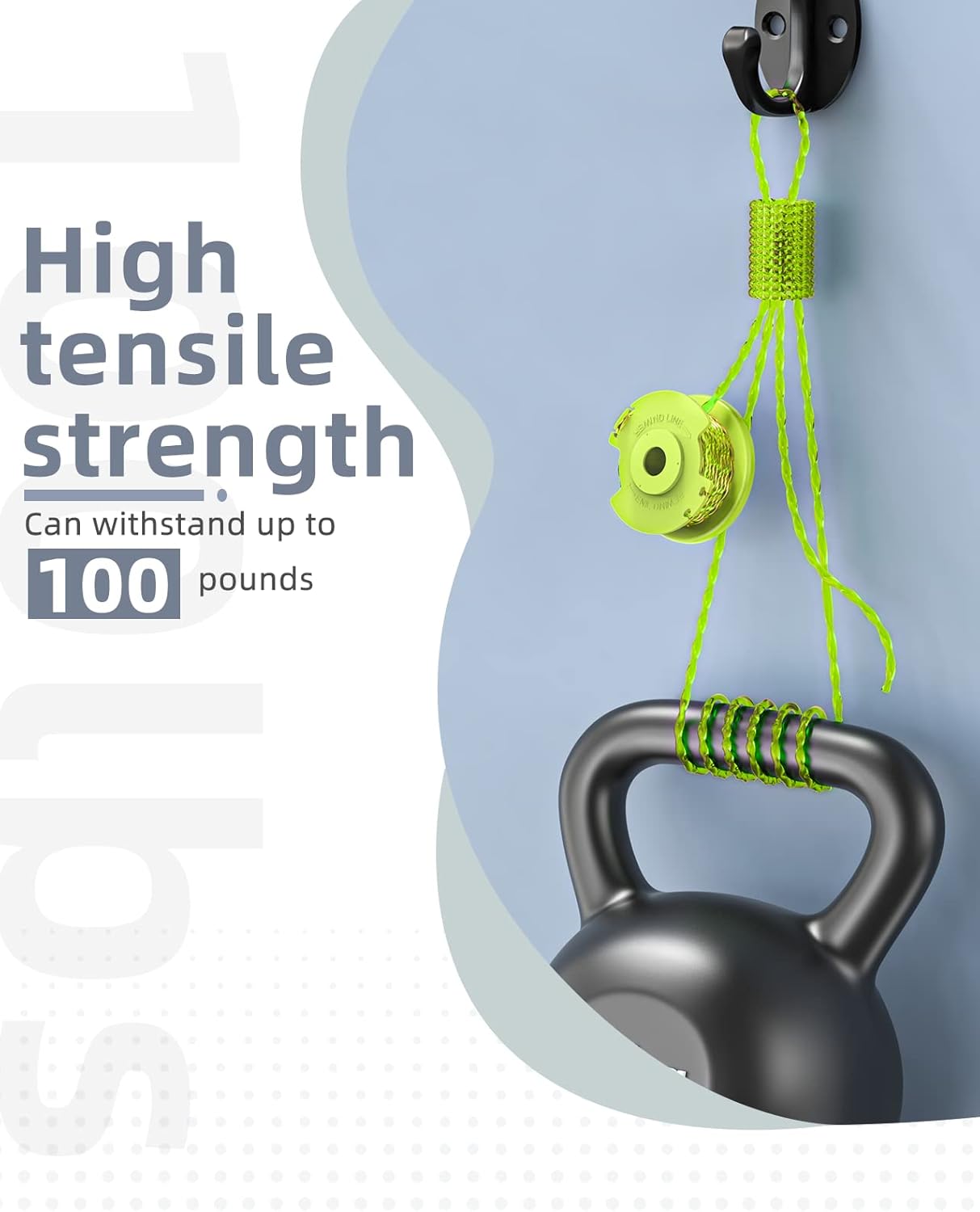 0.080" Weed Wacker String Replacement Compatible with Ryobi ONE+, AC80RL3 | Auto Feed Pre-loaded String Trimmer